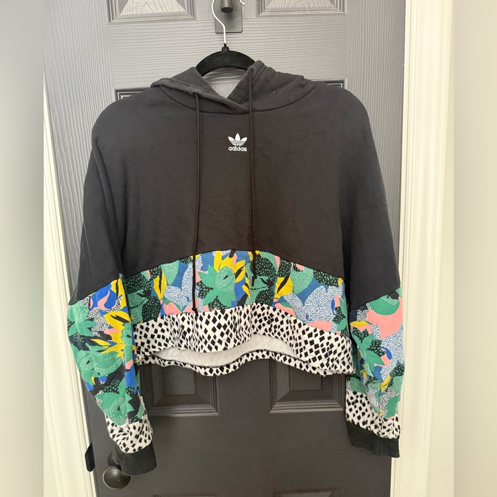 Adidas | Women’s Cropped Patterned Hoodie